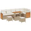 vidaXL Tuinbankenset 11 st 7-Aantal zitplaatsen Beige en Cr&egrave;me
