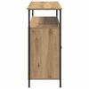 vidaXL Dressoir Artisan Eiken 100 x 35 x 80 cm Bewerkt hout