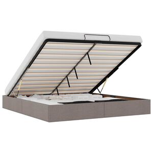 vidaXL Bedframe zonder matras 160x200 cm stof taupe