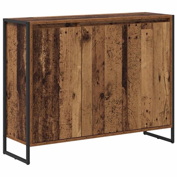 vidaXL Bijzetkast Oud Hout 96,5 x 30 x 75 cm Bewerkt hout