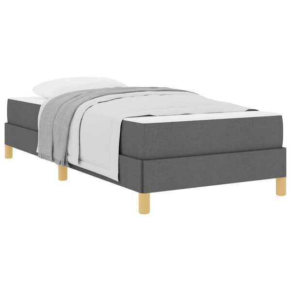 vidaXL Boxspringbed met matras Donkergrijs 100 x 200 cm Stof