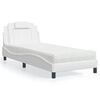 vidaXL Bed "Viana" met matras kunstleer wit 80x200 cm