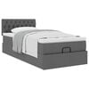 vidaXL Ottoman bed met matras 80x200cm stof donkergrijs