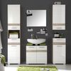 Trendteam Wandkast Set-One wit en licht San Remo eikenkleurig