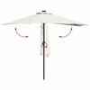 vidaXL Tuinparasol Zand 294 x 150 x 224 cm Polyester en staal