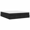 vidaXL Ottoman bed met matrassen 200x200cm stof zwart