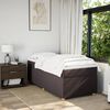 vidaXL Boxspring met matras stof donkerbruin 90x190 cm