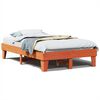 vidaXL Bedframe zonder matras massief grenenhout wasbruin 135x190 cm