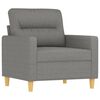vidaXL Fauteuil 60 cm stof donkergrijs