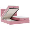 vidaXL Ottoman bed met matrassen 160x200cm fluweel roze
