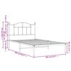 vidaXL Bedframe met hoofdbord metaal wit 100x200 cm