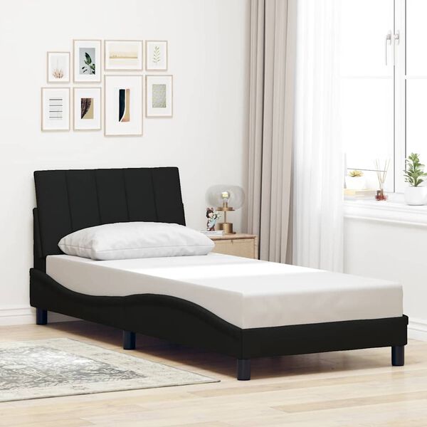 vidaXL Bedframe zonder matras "Hanko" 90x190 cm stof zwart