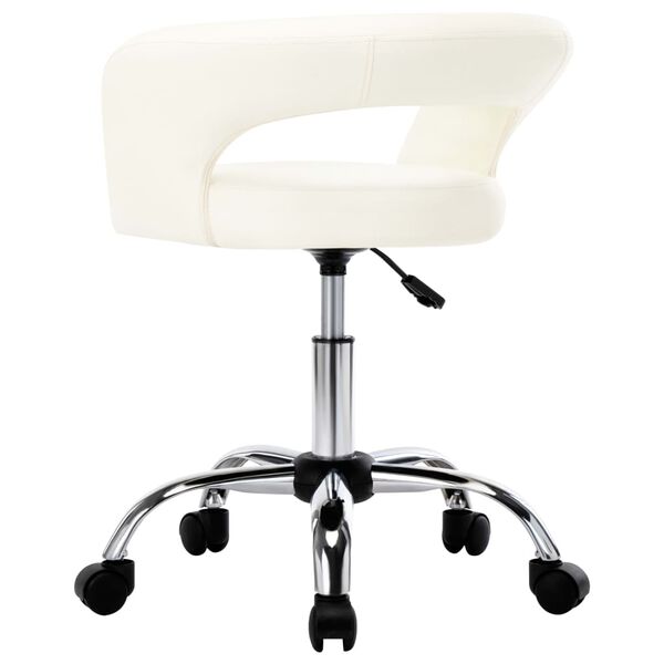 vidaXL Eetkamerstoelen 4 st kunstleer wit