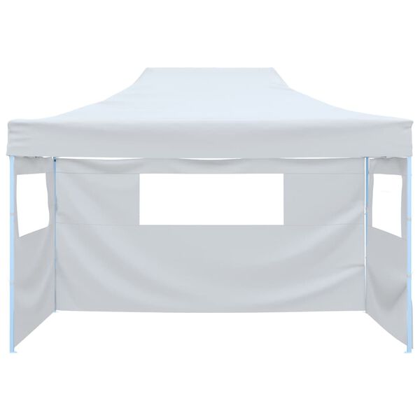 vidaXL Partytent met 3 zijwanden inklapbaar 291x413x315 cm wit