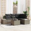 vidaXL Tuin Sofa Set 5 pcs Grijs poly rattan
