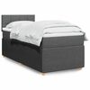 vidaXL Boxspring met matras stof donkergrijs 100x200 cm