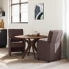 vidaXL Dining Stoelen met Wielen 2 pcs Donkerbruin 57 x 67 x 95 cm