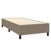 vidaXL Boxspring met matras en LED stof taupe 90x190 cm