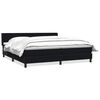 vidaXL Boxspring met matras fluweel zwart 180x210 cm