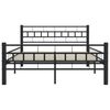 vidaXL Bedframe staal zwart 140x200 cm