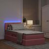 vidaXL Opbergbed met LED met matras met LED Roze 100 x 200 cm Fluweel