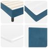 vidaXL LED Box Spring Bed met matras Blauw 120 x 190 cm Fluweel