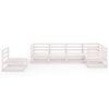 vidaXL 6-delige Loungeset massief grenenhout wit