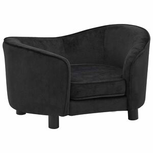 vidaXL Hondenbank 69x49x40 cm pluche zwart