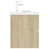 vidaXL Wastafelkast met ingebouwde wastafel spaanplaat sonoma eiken