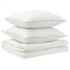 vidaXL Dekbed en Kussen Set 3 st 155x220 cm Zomer 200 GSM Wol Wit