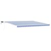 vidaXL Uitschuifbare luifel Blauw en Wit 450 &times; 300 cm