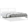 vidaXL Bedframe met hoofdbord metaal wit 160x200 cm