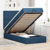 vidaXL Bed met matras 100x200 cm stof blauw