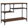 vidaXL Wandtafel met schappen 100x35x75 cm bruin eikenkleur