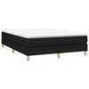 vidaXL Boxspring bed stof zwart 140x200 cm