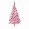 vidaXL Kunstmatig Voorverlicht Kerstboom met 300 LED Roze 180 cm PVC