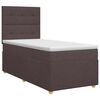 vidaXL Boxspringbed met matras Donkerbruin 90 x 200 cm Stof