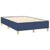 vidaXL Boxspring met matras stof blauw 120x200 cm