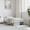 vidaXL Bedframe met hoofdbord metaal wit 90x190 cm