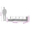 vidaXL 5-delige Loungeset met kussens poly rattan zwart