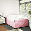 vidaXL Boxspring met matras fluweel roze 120x200 cm