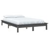 vidaXL Bedframe massief grenenhout grijs 160x200 cm