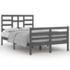 vidaXL Bedframe massief hout grijs 120x200 cm