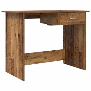 vidaXL Bureau met lade Oudhout 100 x 50 x 76 cm Bewerkt hout