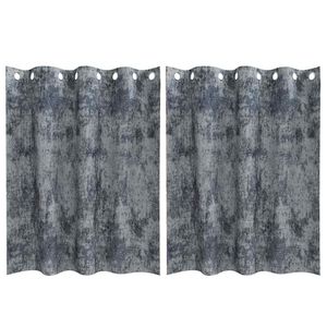 vidaXL Velvet Gordijnen 2 st Zilvergrijs 140 x 140 cm Fluweel