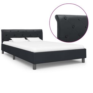 vidaXL Bedframe kunstleer zwart 140x200 cm
