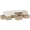 vidaXL Tuin Sofa Set 8 st Beige poly rattan