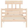 vidaXL Bedframe met hoofdbord massief hout