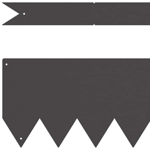 vidaXL Tuinrand 50 pcs Zwart 100 x 0.05 x 20 cm Koudgewalst staal