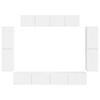 vidaXL TV-kast 8 pcs Wit